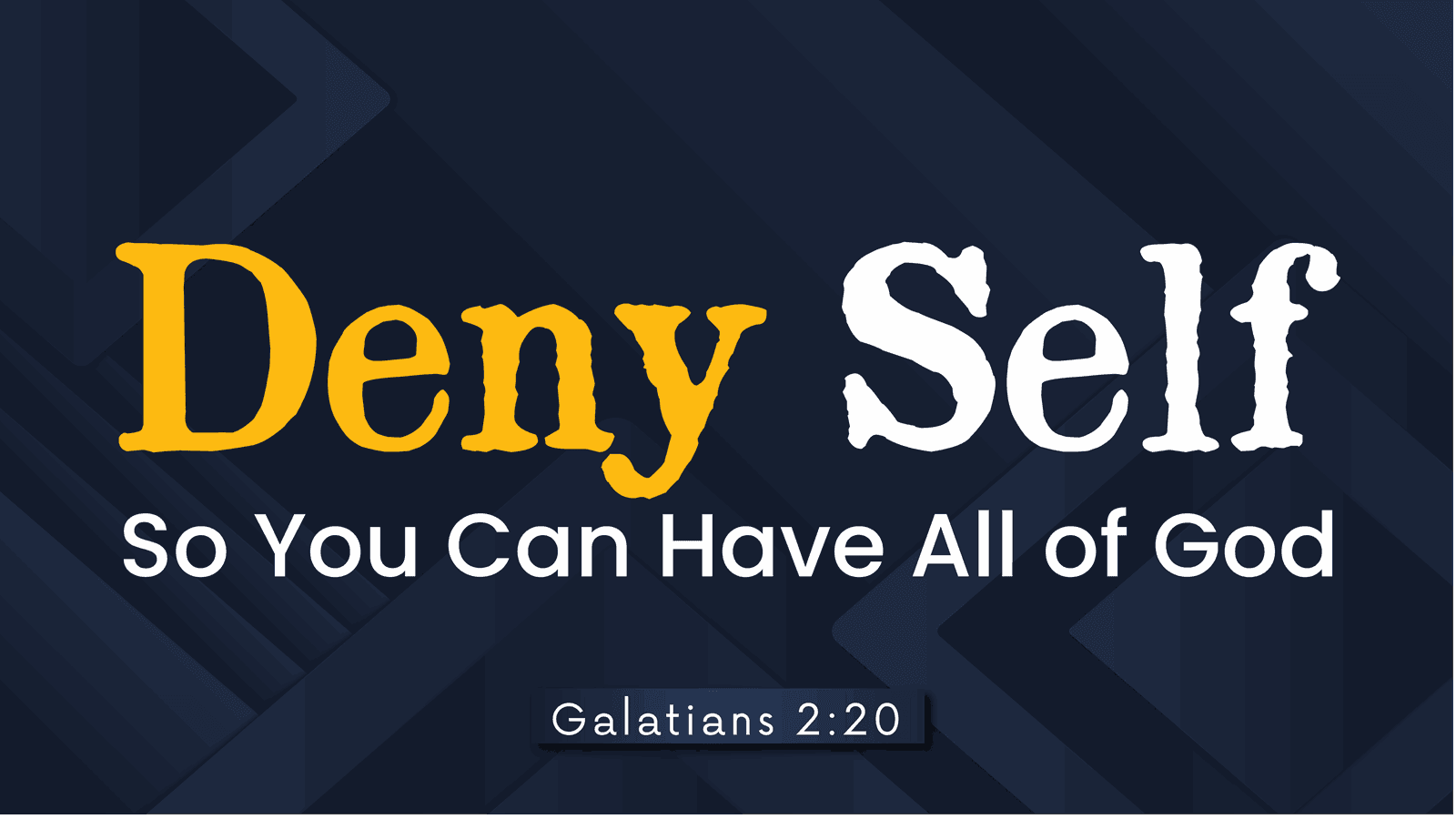 Since individuals claim to be "Christians" I am sure you hear a lot of discussing about denying self when you attend church.