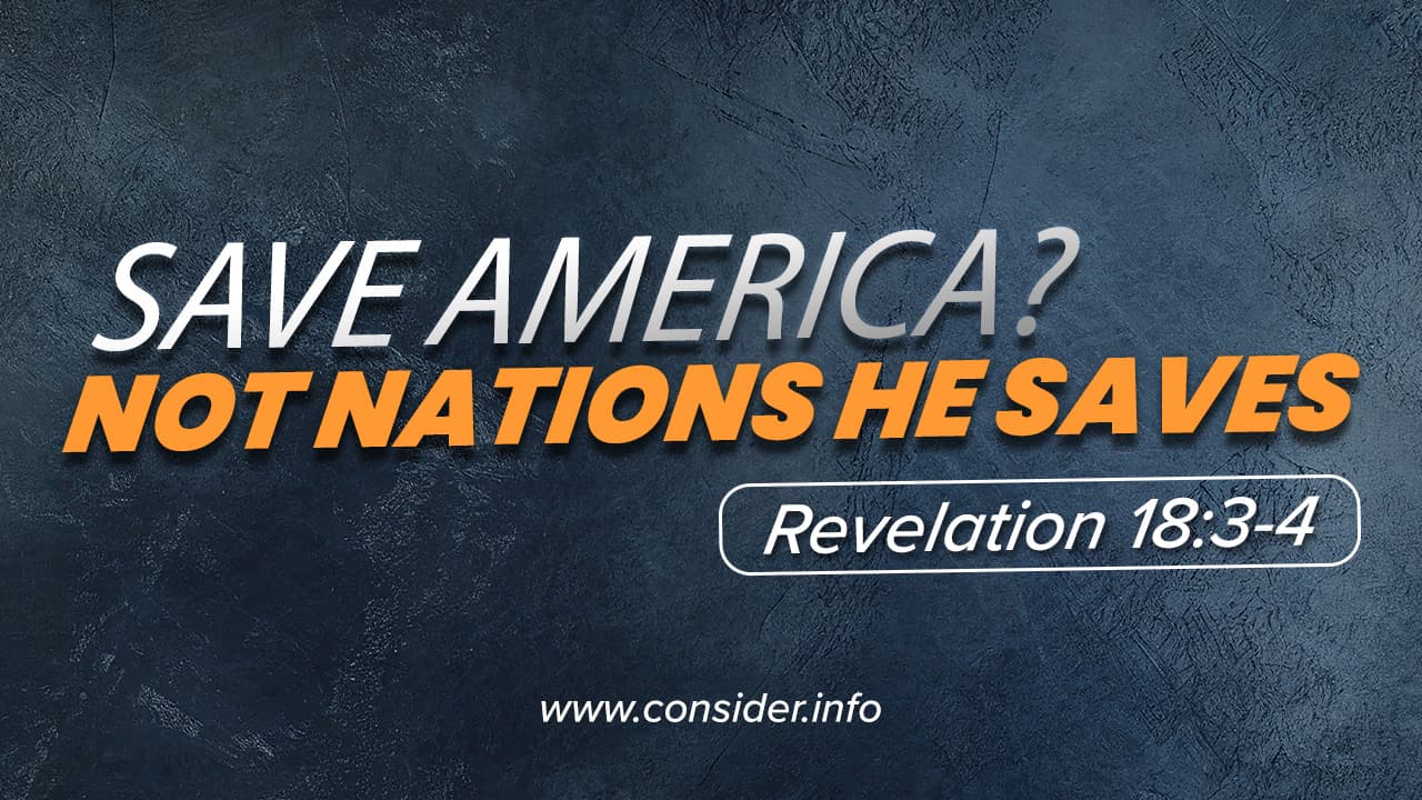 Jesus Does Not Save Nations