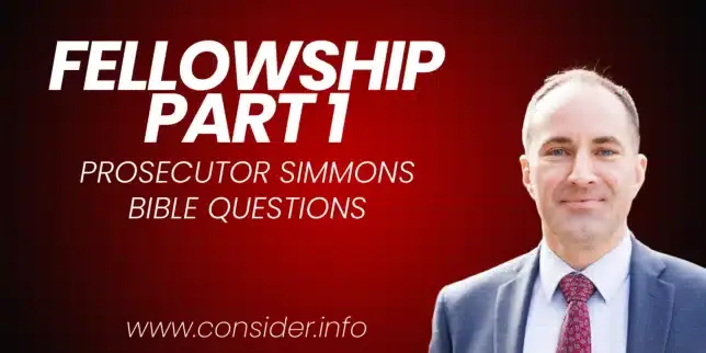 Prosecutor Bible Study : Fellowship pt 1 : Walking In The Light