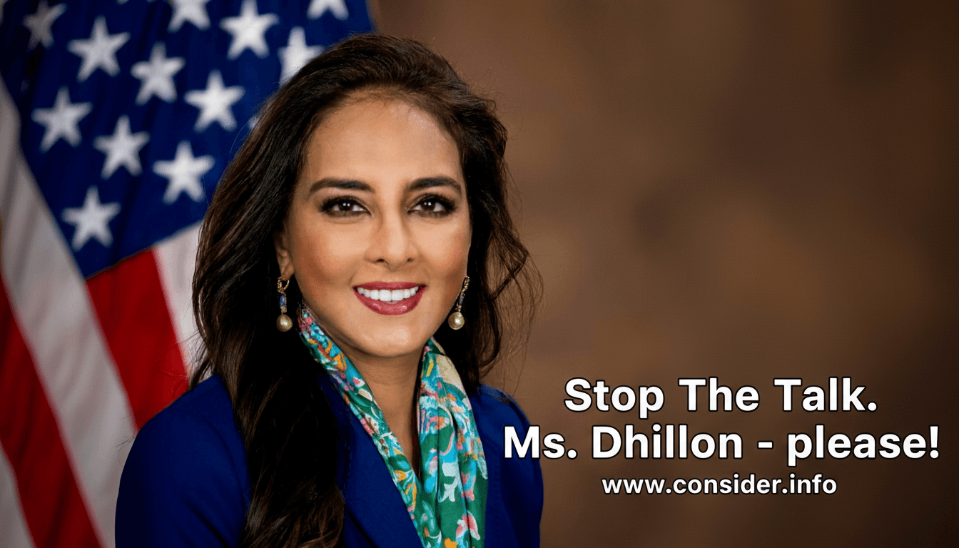 Stop The Talk Harmeet Dhillon ~ please!