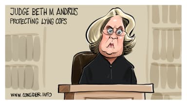 Look of Lies: Judge Beth M. Andrus Protecting Lying Cop Detective Grant McCall