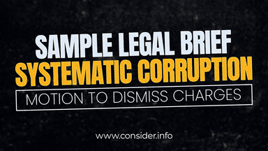 Sample Motion To Dismiss Charges Systematic Corruption