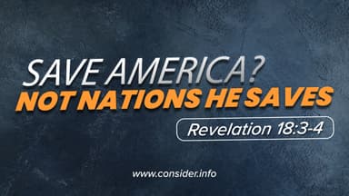 Jesus Does Not Save Nations