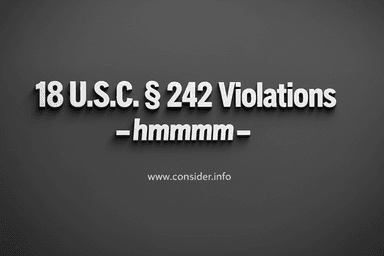 18 U.S.C. § 242 Violations - hmmmm